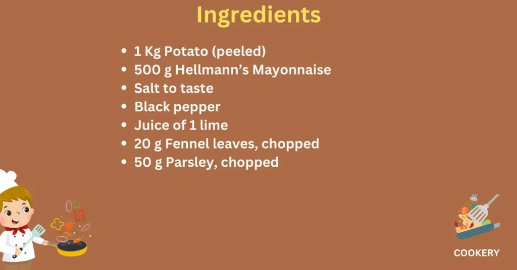 Ingredients for hellmann's potato salad recipe